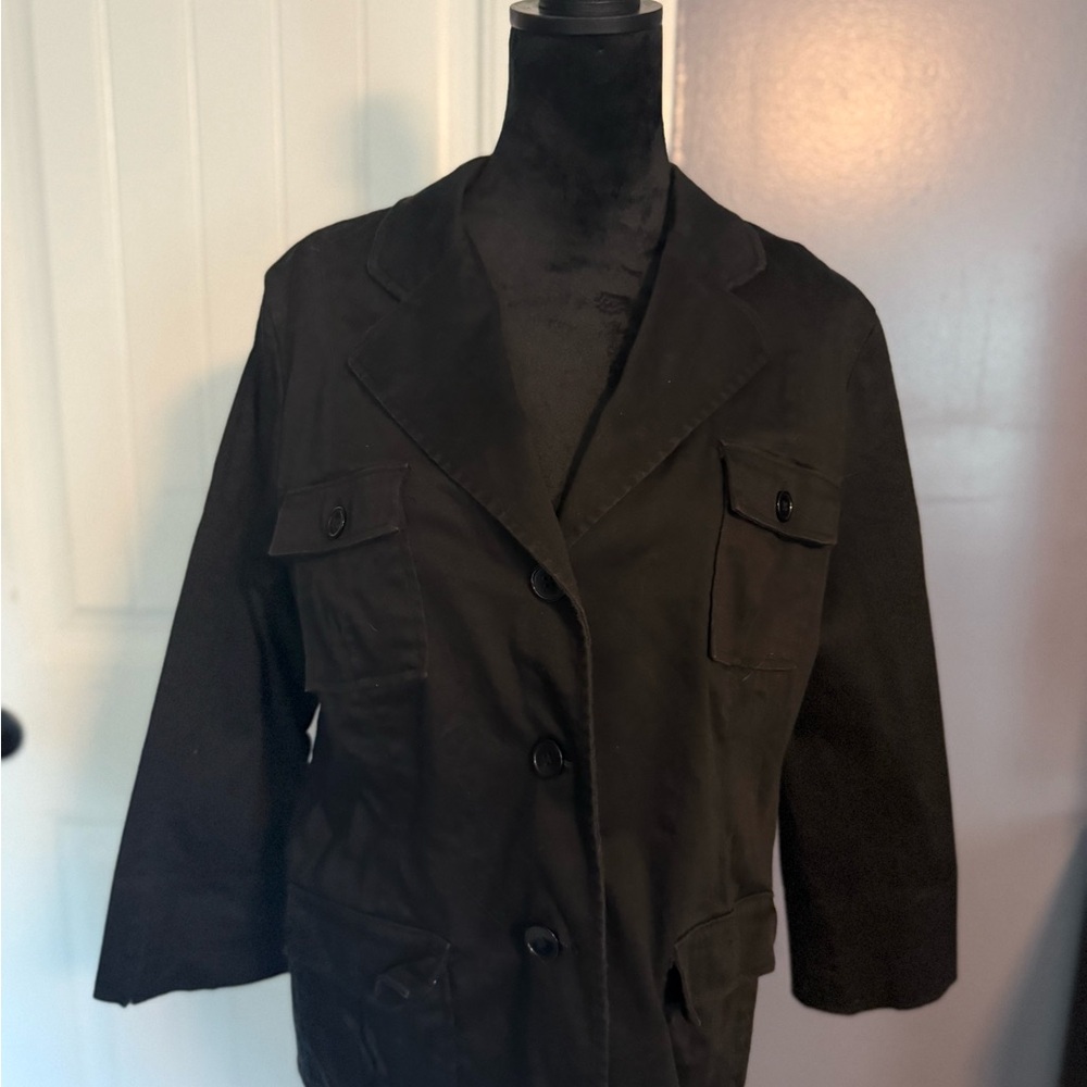 Linea by Louis Dell'Olio Black Military Field Jacket